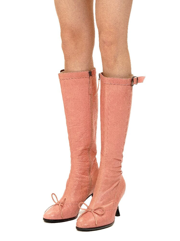 Sheepskin Ballet Stiletto Boots【s0000016129】