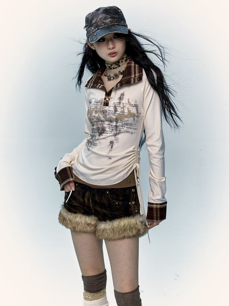 코듀로이 A- 라인 반바지 [S0000011430]