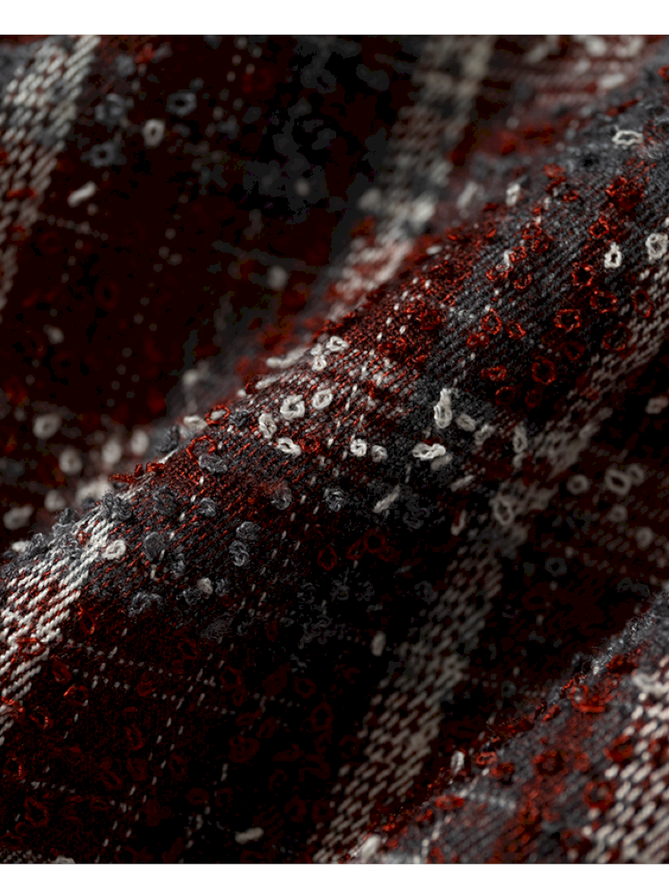 Vintage Baroque Velvet Check Dress【s0000014935】