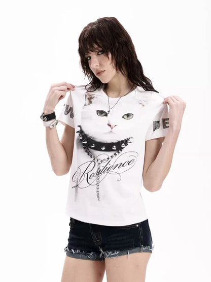Y2K Rhinestone Slimming T-Shirt【s0000018296】