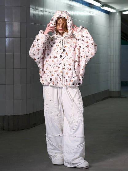 Puppy Print Sweatshirt Jacket【s0000014413】