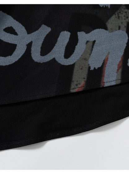 Asymmetrical Striped Webbing T-shirt【s0000015938】