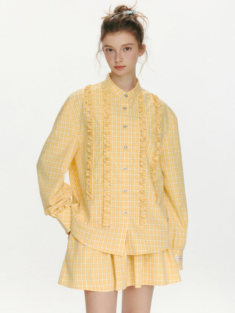 Knitted Track Fungus Edge Shirt【s0000015665】