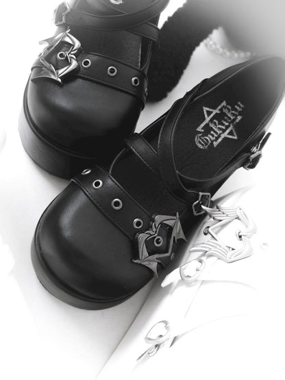 Gothic angel devil thick-soled shoes【s0000012965】