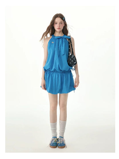 Summer Halter Off-Shoulder Dress【s0000017251】