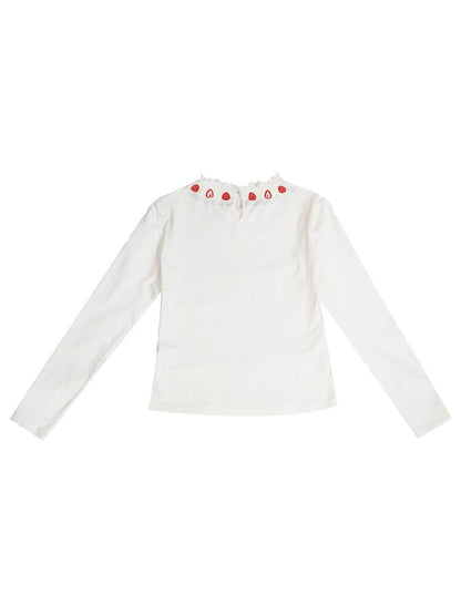 Lace Collar Long Sleeve Top【s0000018536】