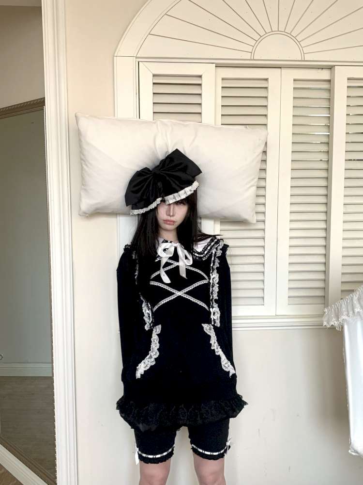 Detachable Navy Collar Sweatshirt【s0000015422】