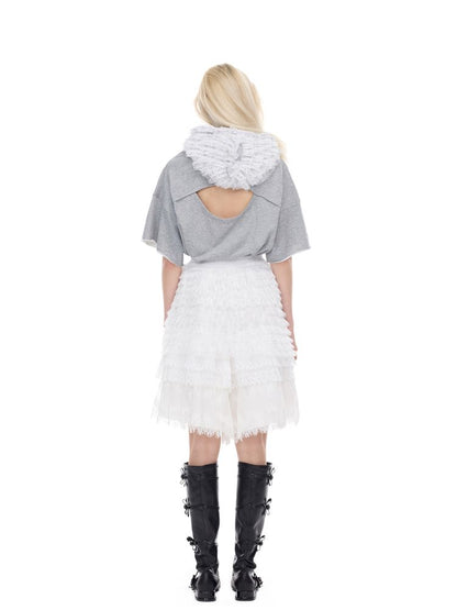 Lace layered loose punk ballet casual pants【s0000012980】