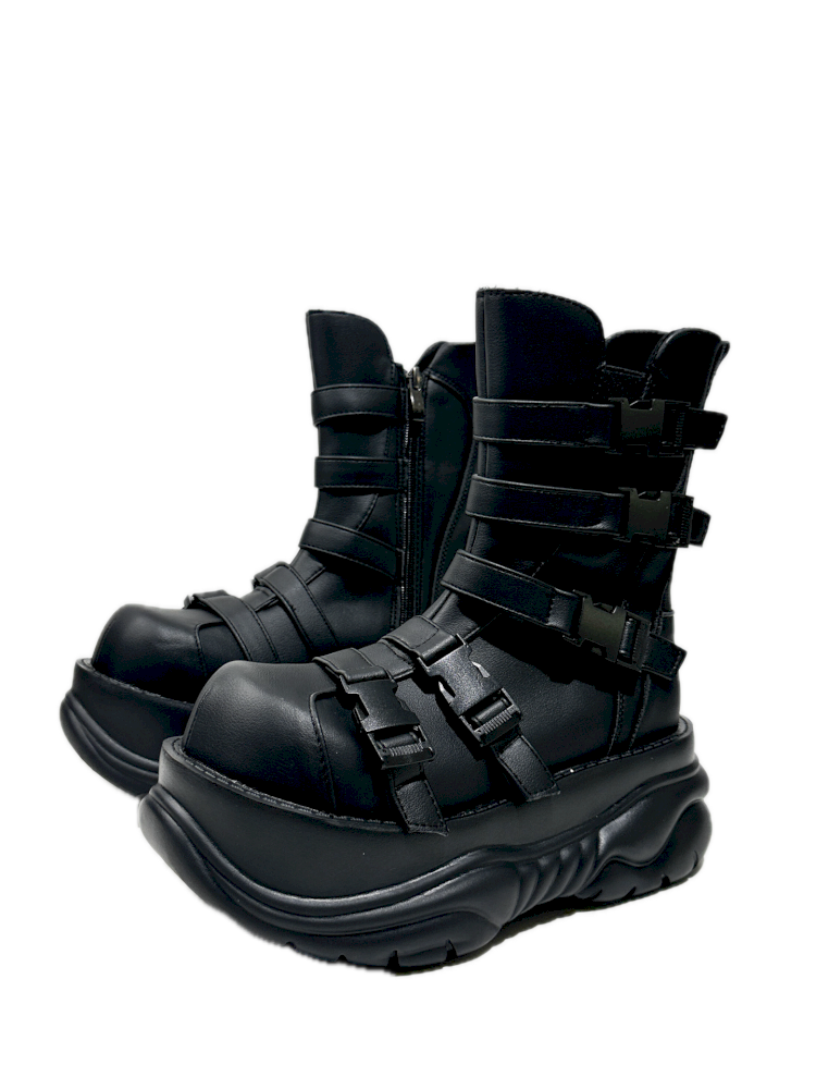 Round Toe Casual Punk Style Martin Short Boots【s0000013760】