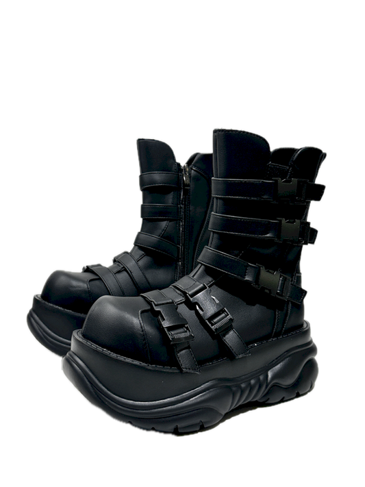 Round Toe Casual Punk Style Martin Short Boots【s0000013760】