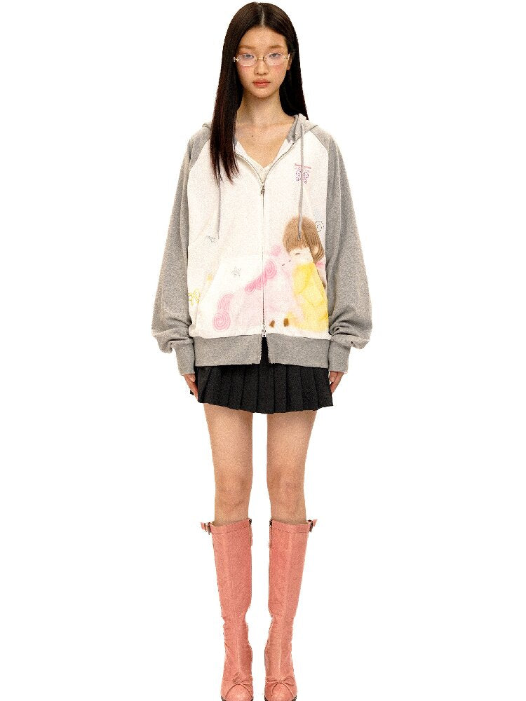 Horse Diamond Hooded Sweatshirt【s0000016436】