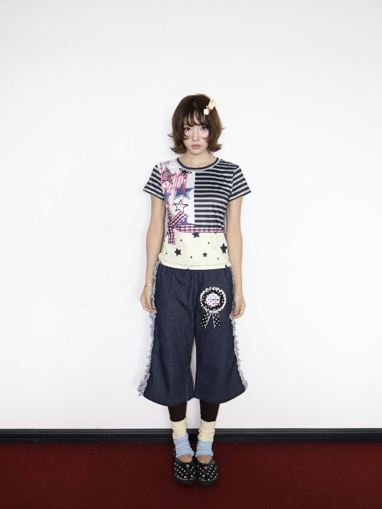 Light Sub Punk Short Sleeve Top【s0000018683】