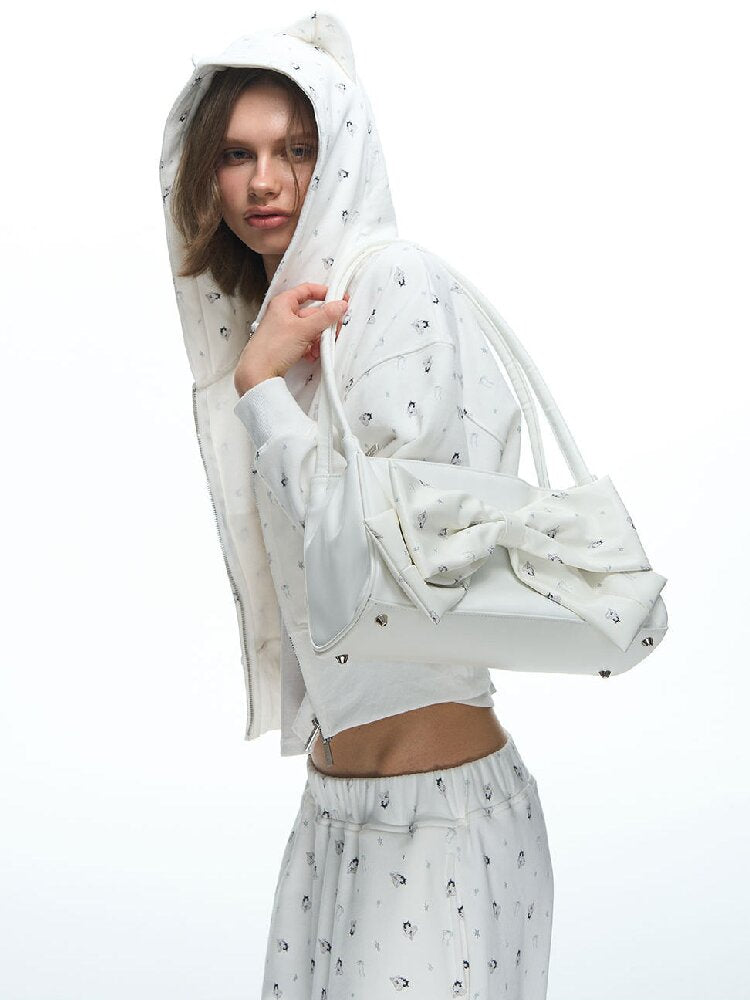 Full Print Hooded Short Jacket【s0000015862】