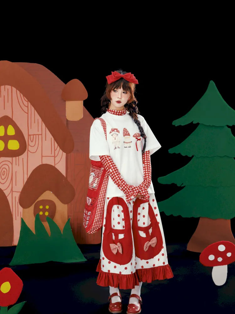 Bow Tie Versatile White Short-Sleeve T-Shirt【s0000013931】