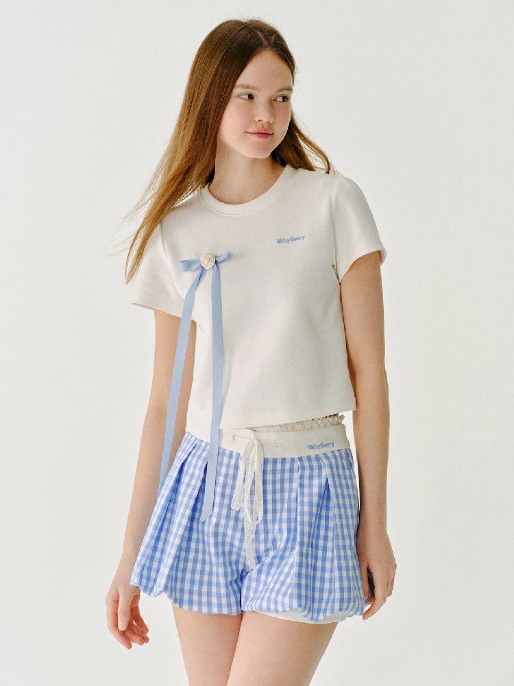 Bow Flutter T-shirt Short Sleeve【s0000011972】