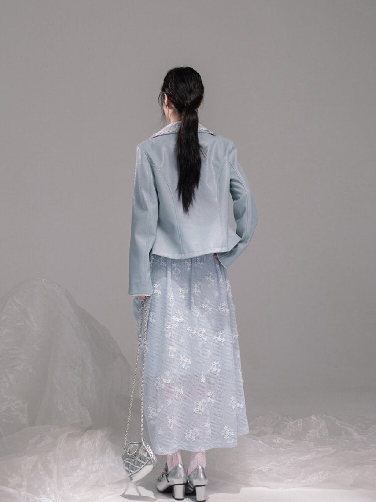 Ice Lake Gauze Embroidered Dress【s0000015744】