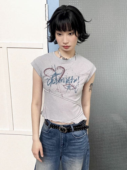 Irregular Short Sleeve Loose T-shirt【s0000012282】