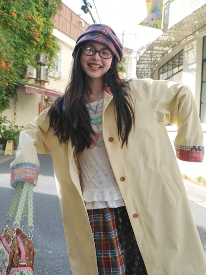 Color-Blocked Oversized Trench Coat【s0000014168】