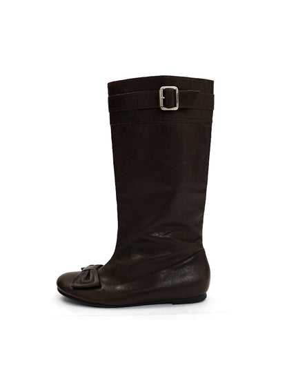 Oil Wax Cowhide Butterfly Boots【s0000016081】