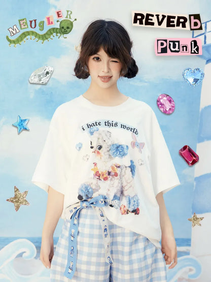 Whimsical Bear Mini-Figure Punk T-Shirt【s0000013930】