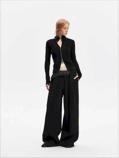 American Scimitar Drape Wide-Leg Slacks【s0000014877】