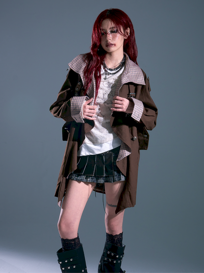 Lapel Mid-Length Silhouette Trench Coat【s0000013689】