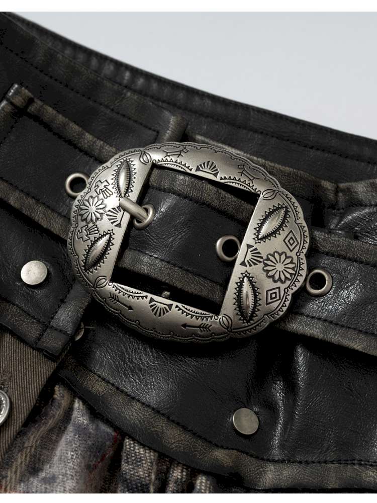 Patchwork Plaid Shirt Dress Skirt【s0000014473】