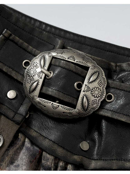 Patchwork Plaid Shirt Dress Skirt【s0000014473】