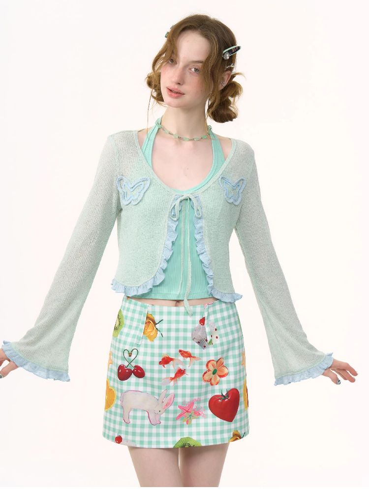 Butterfly Lace Knit Cardigan【s0000012229】