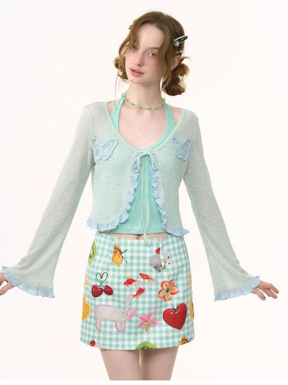 Butterfly Lace Knit Cardigan【s0000012229】