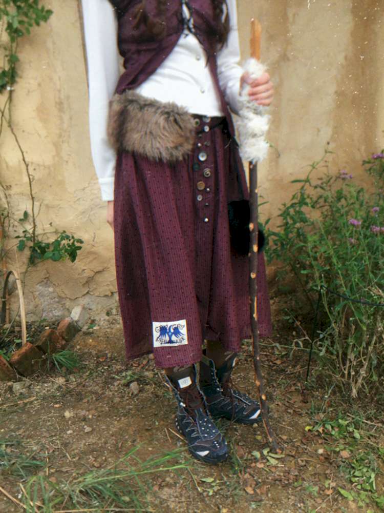 Button Vintage Polka Dot Chiffon Skirt【s0000014901】