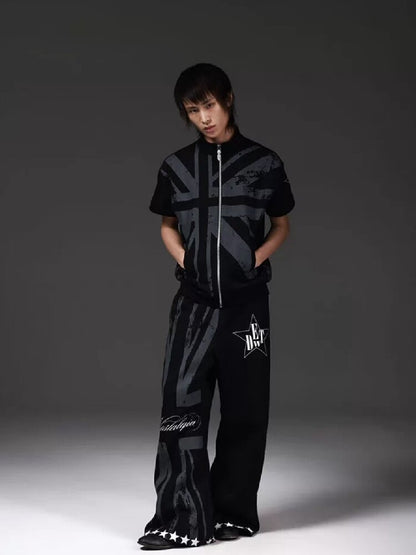 Flag Sub-Print Stand-Up Zip Tee【s0000018275】
