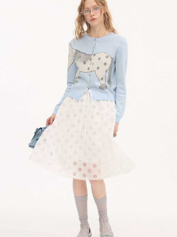 Polka Dot Pony Knit Cardigan【s0000015403】