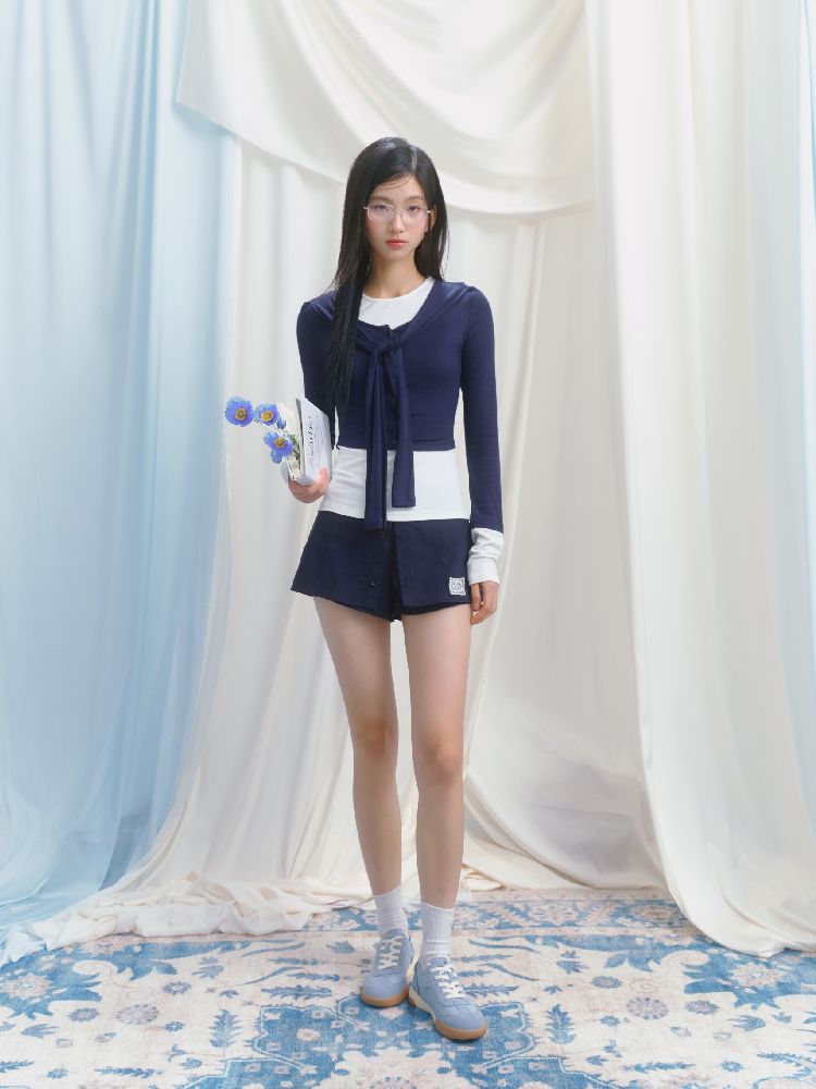 Slim inner suspenders two-piece suit【s0000012141】