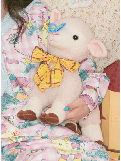 White Lamb Shape Handheld Crossbody Bag【s0000014507】