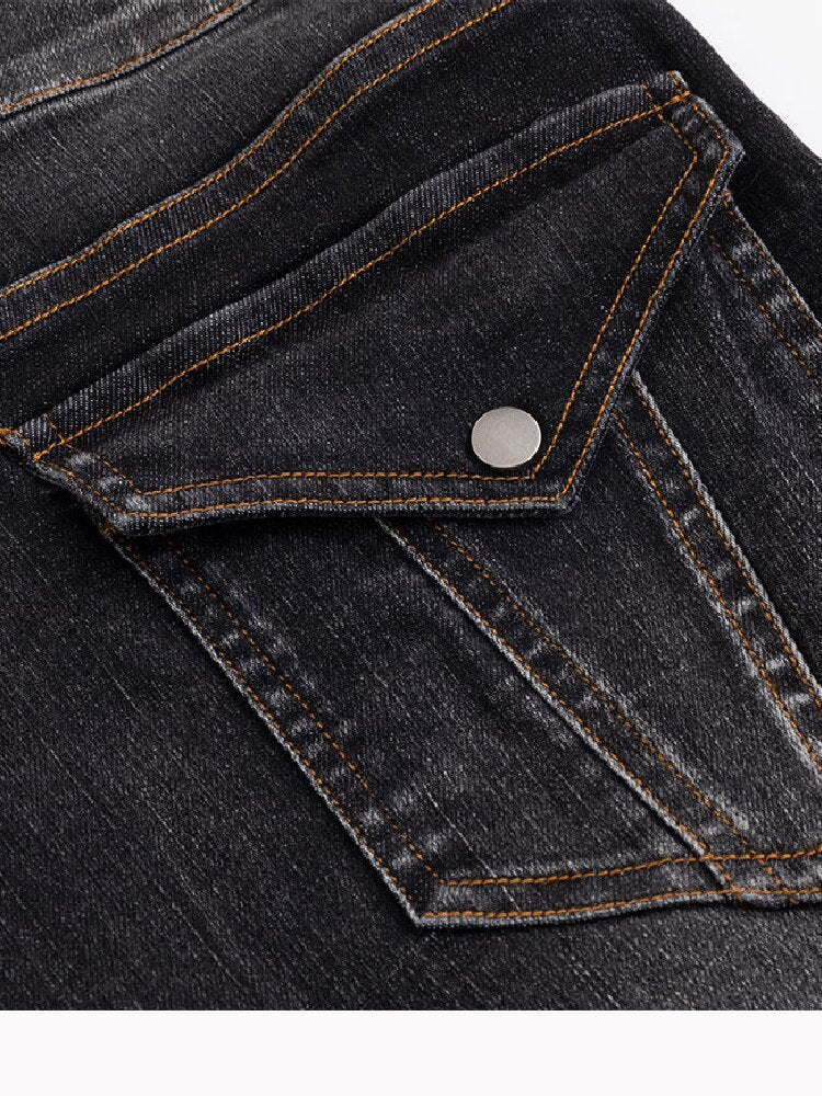 Splicing Hole Grunge Straight Jeans【s0000016284】