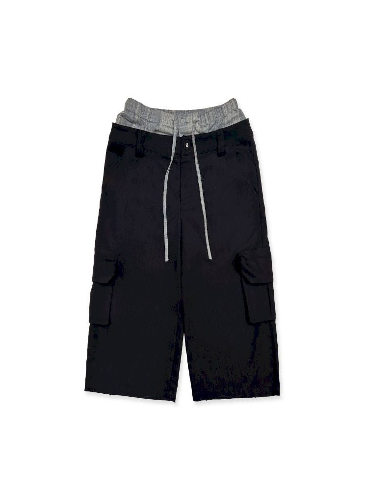 Drawstring waist casual mid-length pants【s0000012537】