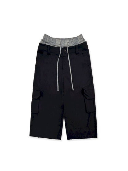 Drawstring waist casual mid-length pants【s0000012537】