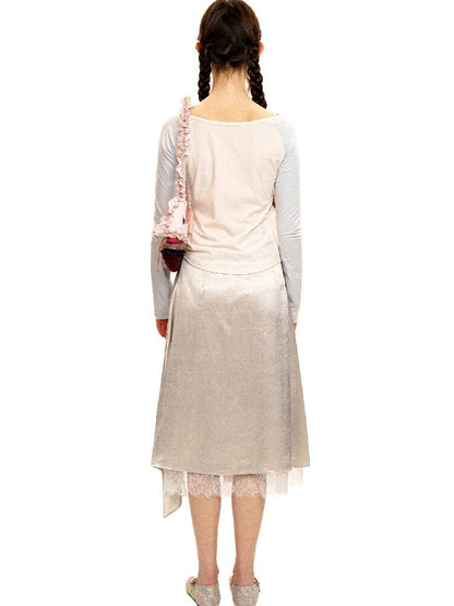Multi Layered Slit Satin Skirt【s0000017418】