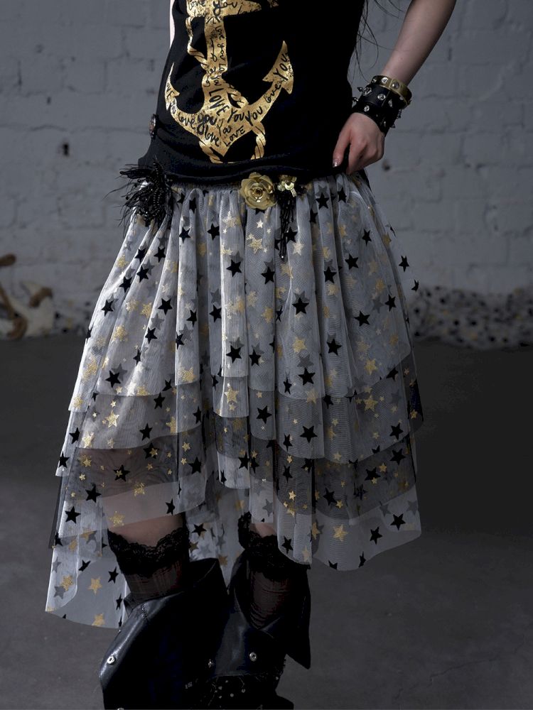 Puffy Tulle Two-Way Strapless Half-Skirt【s0000012792】