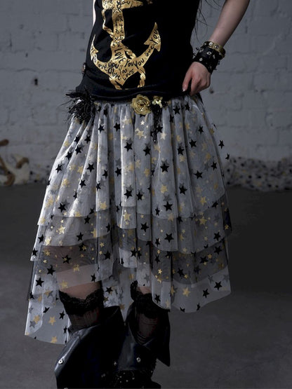 Puffy Tulle Two-Way Strapless Half-Skirt【s0000012792】