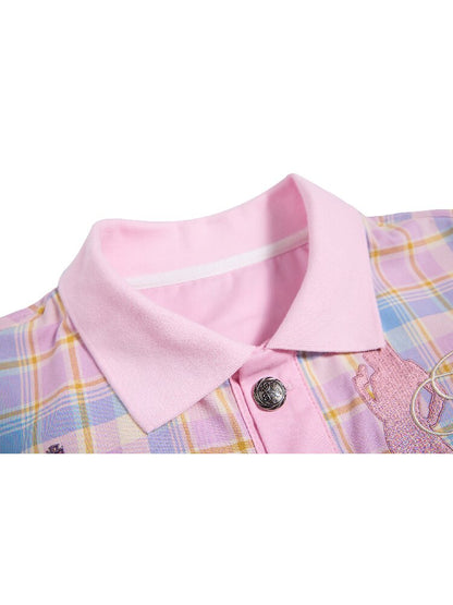 Dance Floor Climax Plaid T-Shirt【s0000016962】