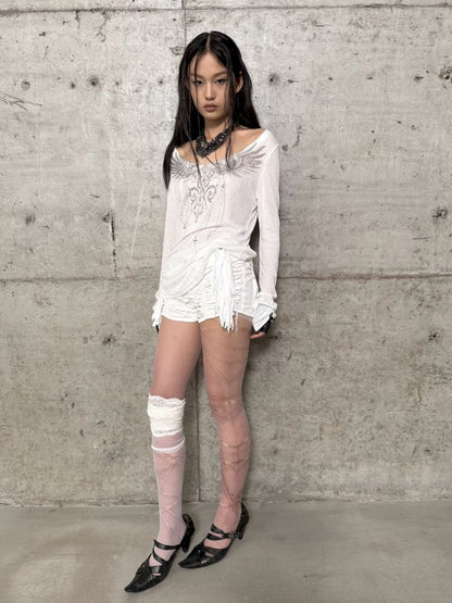 Micro-Stretch Fabric Low-Waist Shorts【s0000012704】