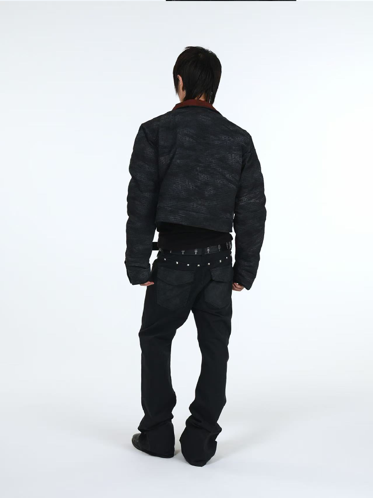 Snake Washed Pocket Stacked Jeans【s0000018191】