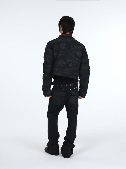 Snake Washed Pocket Stacked Jeans【s0000018191】