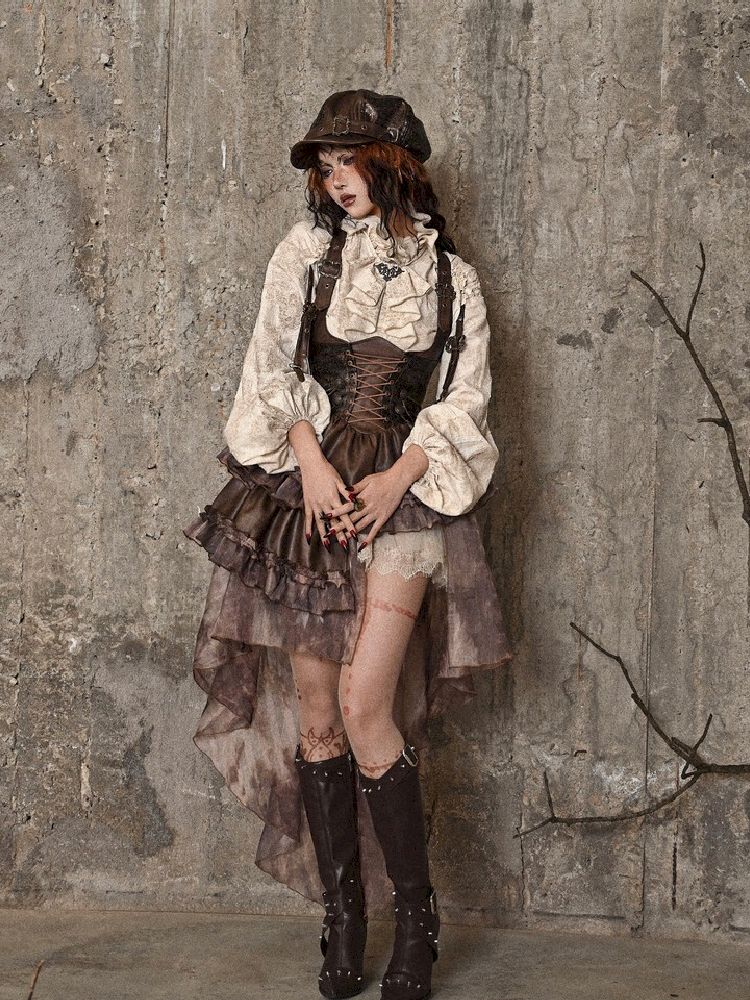 Chest Brace Strappy Trailing Skirt【s0000005226】