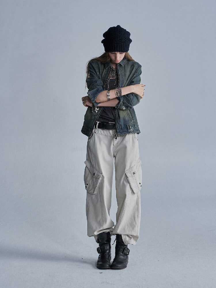 Brushed Tie Floral Denim Jacket【s0000018472】