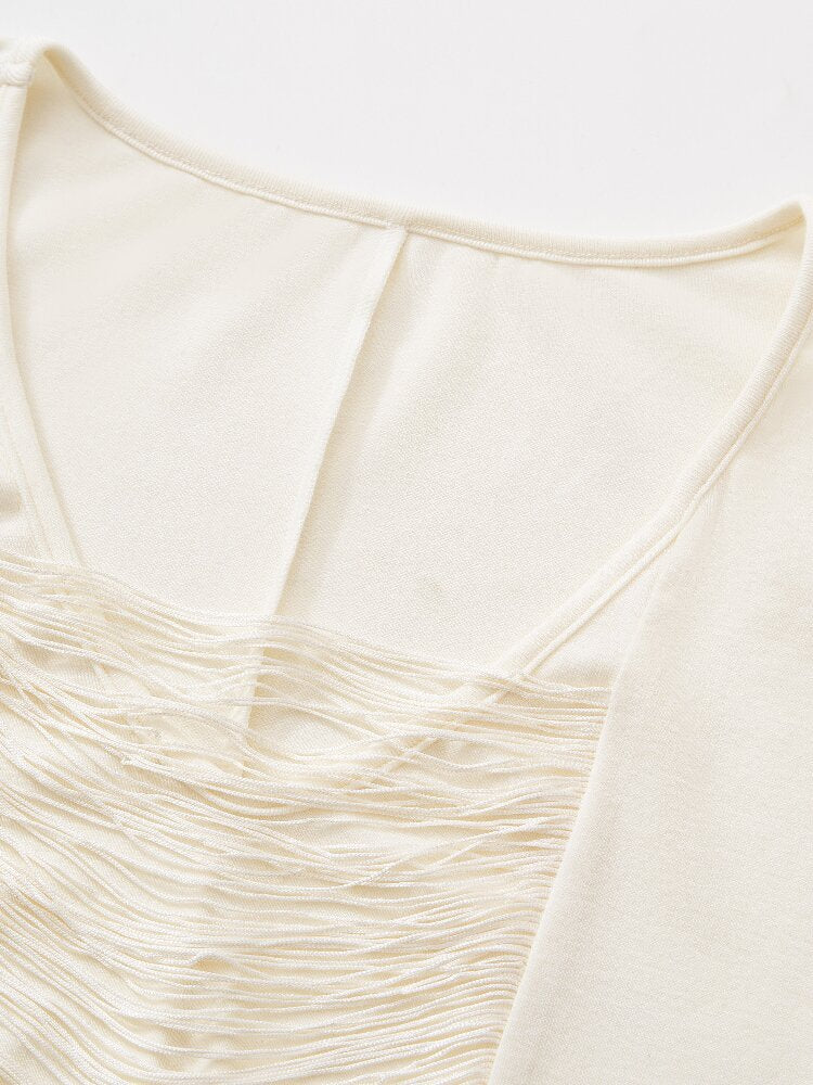 Tassel Bat Sleeve Youcos Top【s0000019003】