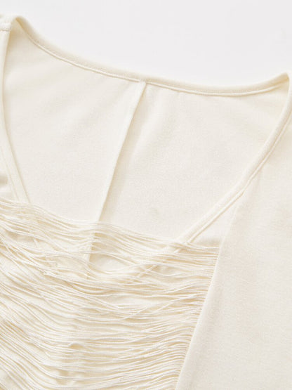 Tassel Bat Sleeve Youcos Top【s0000019003】