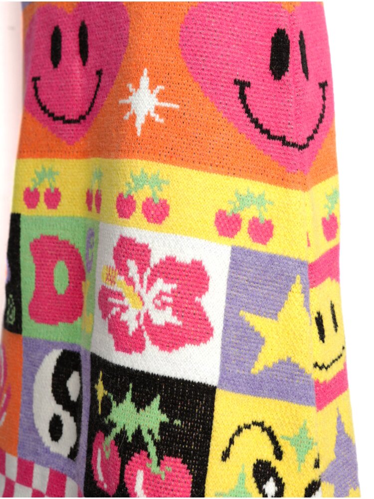 Cartoon Rainbow Knit Stretch Skirt【s0000015555】